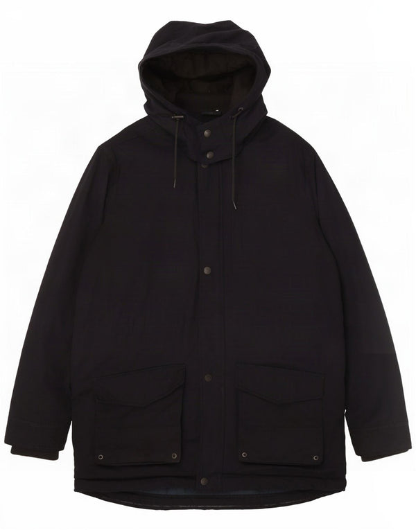 Crew Clothing Parka à capuche pour homme UK 40 Large Bleu marine Polyester