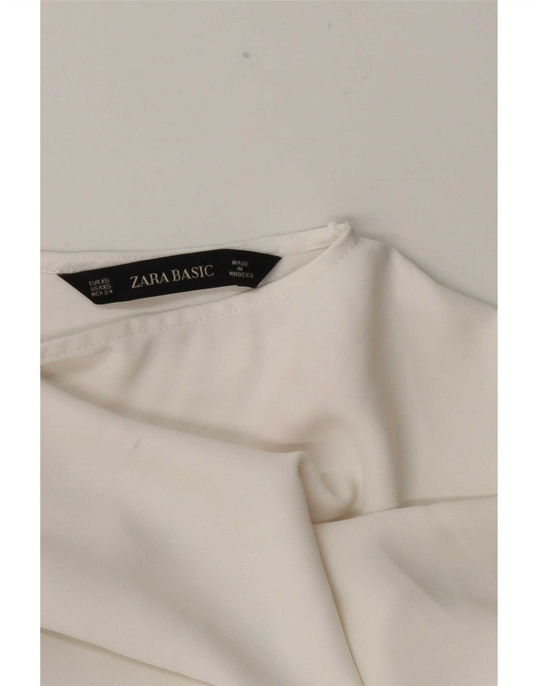 Zara Womens Blouse Oversize Top UK 6 XS Blanc Colorblock