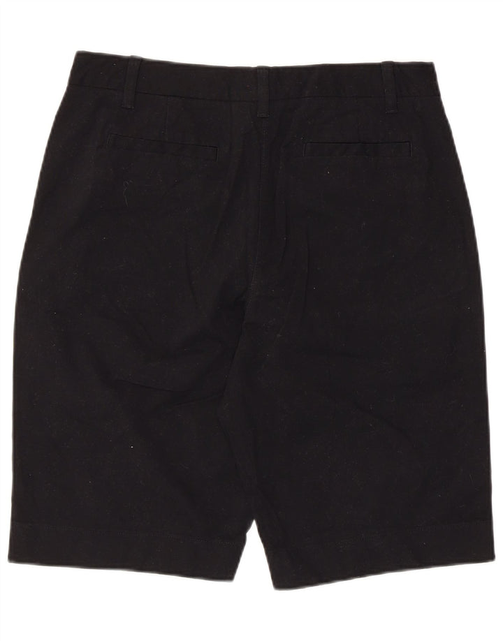 Marks & Spencer Short Chino Femme UK 12 Moyen W30 Coton Noir