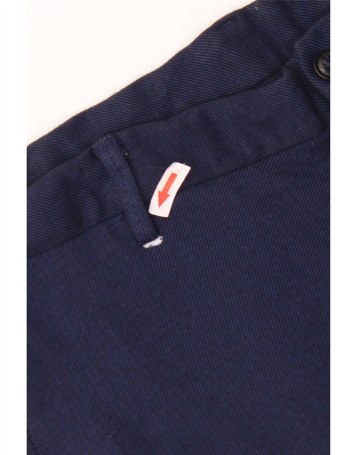 Zara Short Chino Homme EU 42 Large W32 Bleu Marine Viscose