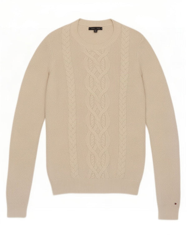 Tommy Hilfiger Pull à col rond pour femme UK 6 XS Blanc