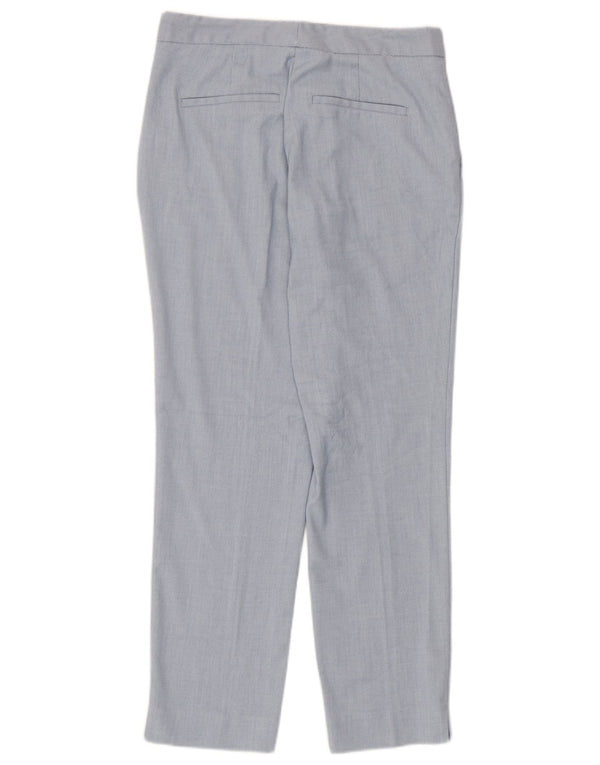 Pantalon Chino Droit Femme Zara EU 38 Small W28 L27 Bleu Polyester