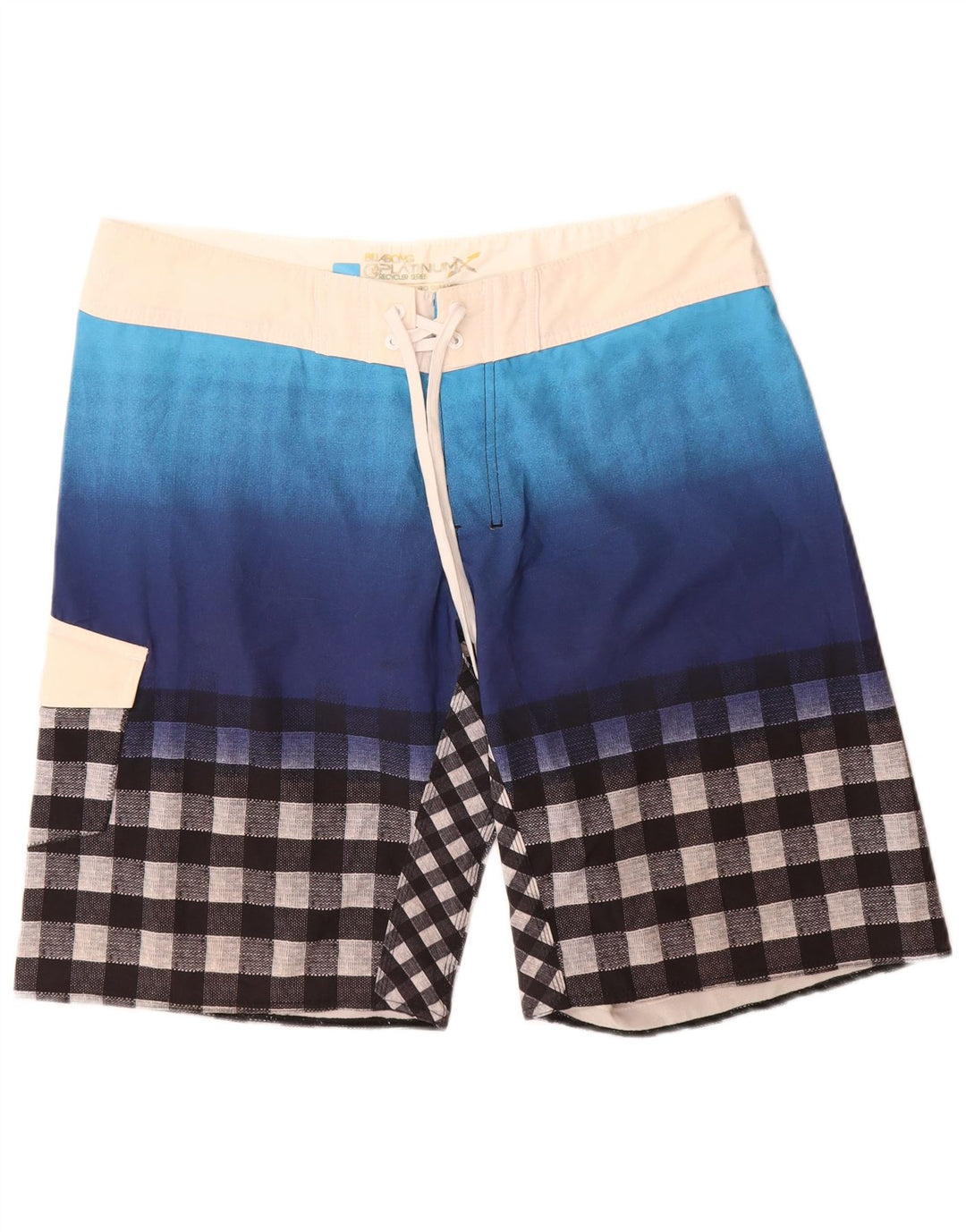 Billabong Short de bain pour homme en polyester à carreaux bleus