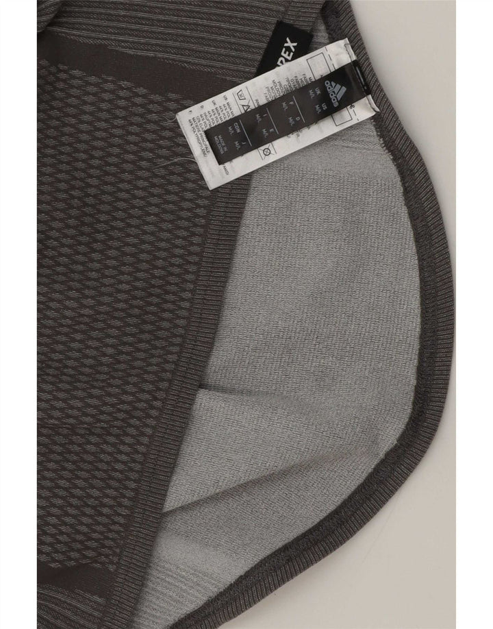 Adidas Homme Terrex Graphic Top Manches Longues Gris Moyen Géométrique Polyester