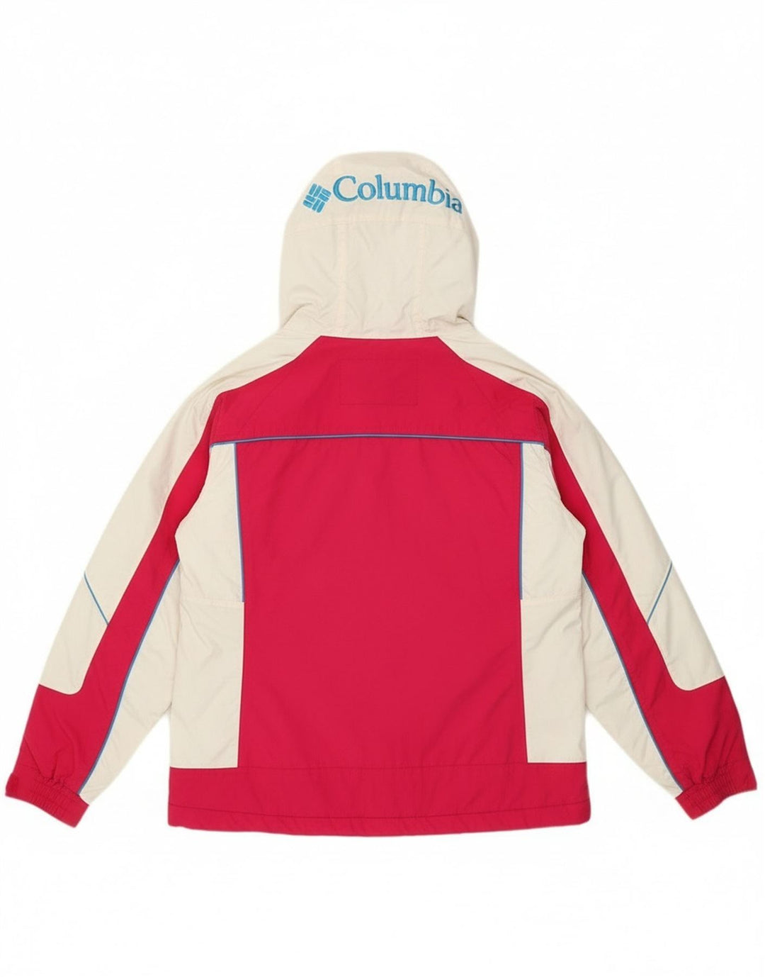 Columbia Veste Anorak à capuche surdimensionnée pour femme UK 10 Small Rose Colourblock