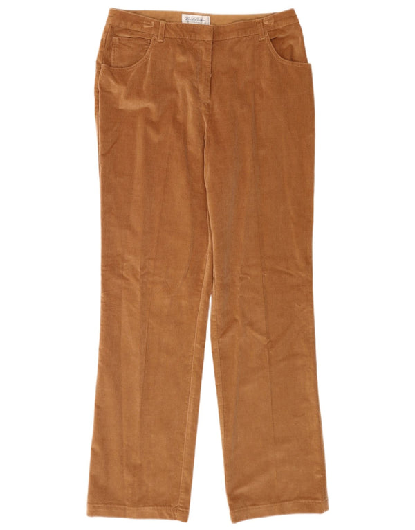 Brooks Brothers Pantalon droit en velours côtelé pour femme US 12 Large W32 L32 Beige