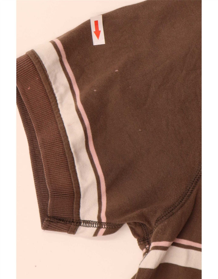 Polo Homme Fat Face Coton Rayé Marron Moyen
