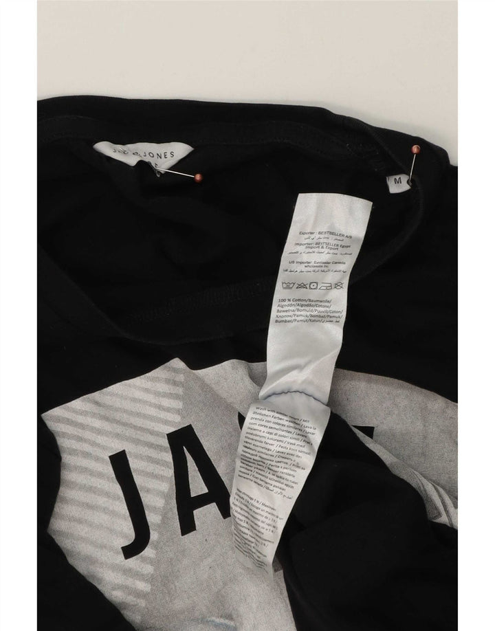 Jack & Jones T-Shirt Graphique Homme Noir Moyen Coton
