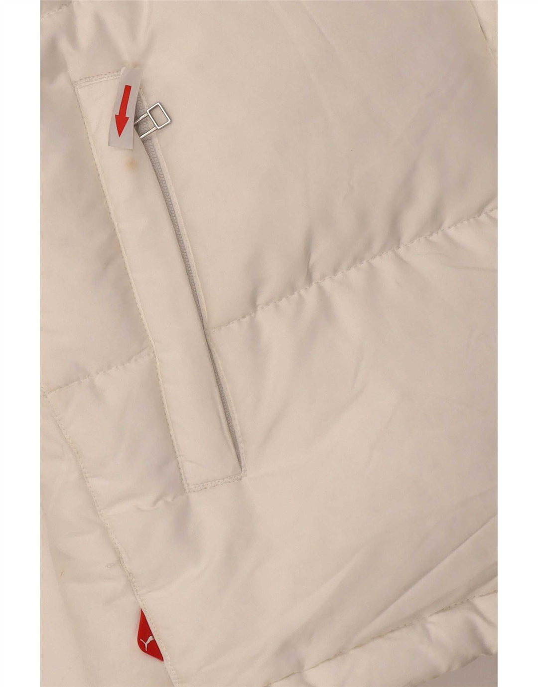 Veste matelassée à capuche Puma pour femme UK 12 Medium White