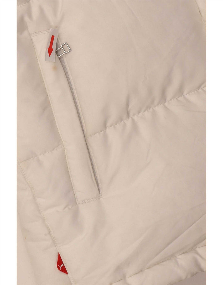 Veste matelassée à capuche Puma pour femme UK 12 Medium White