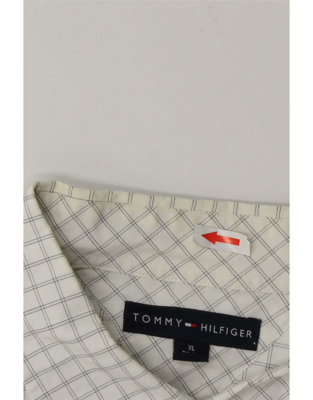 Tommy Hilfiger Chemise Homme XL Blanc Carreaux Coton