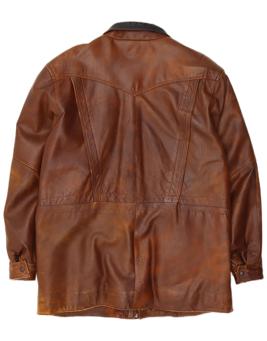 veste en cuir homme vintage UK 42 XL Marron