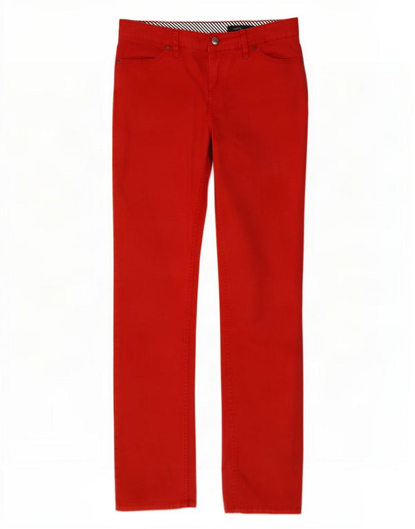 Tommy Hilfiger Pantalon décontracté skinny pour femme US 8 Medium W30 L31 Rouge Coton