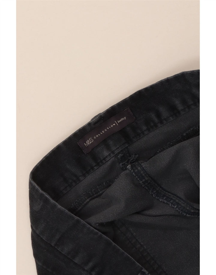 Marks & Spencer Pantalon Bootcut Velours Côtelé Femme W40 L33 Bleu Marine