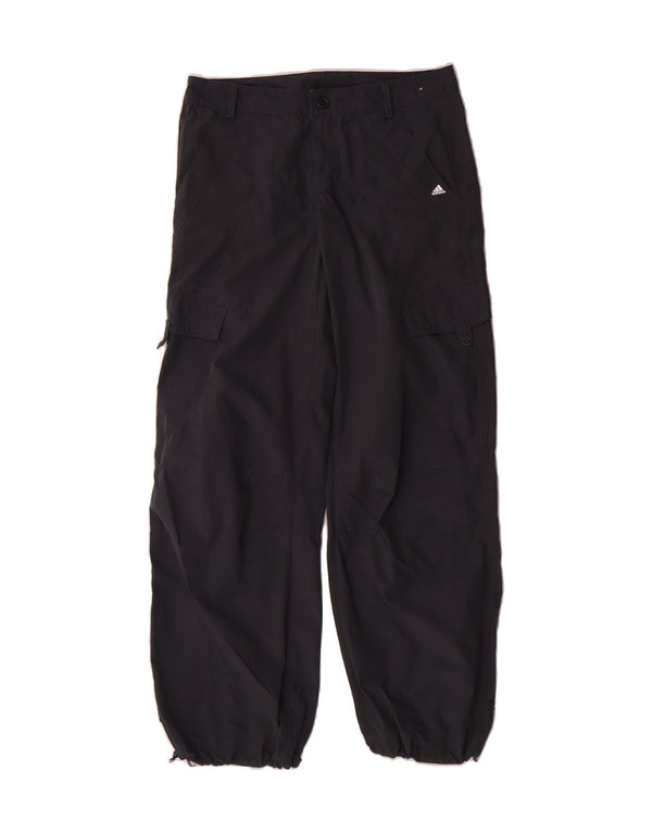 ADIDAS Womens Straight Cargo Trousers UK 10 Small W30 L30 Navy Blue