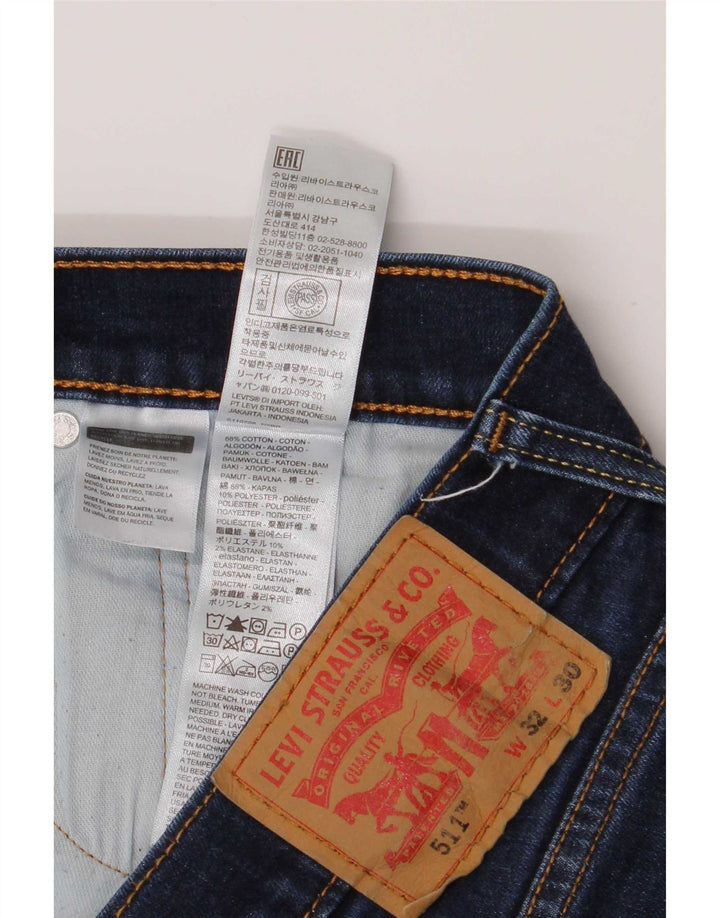 Levi's Jean Slim 511 Homme W32 L30 Bleu Marine Coton