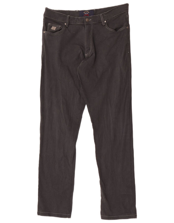 Paul & Shark Pantalon décontracté slim pour homme EU 50 Large W34 L31 Gris Coton