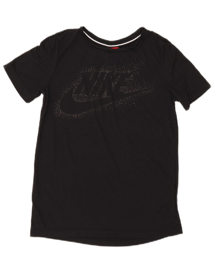 NIKE T-shirt graphique pour femme UK 6 XS Noir Polyester