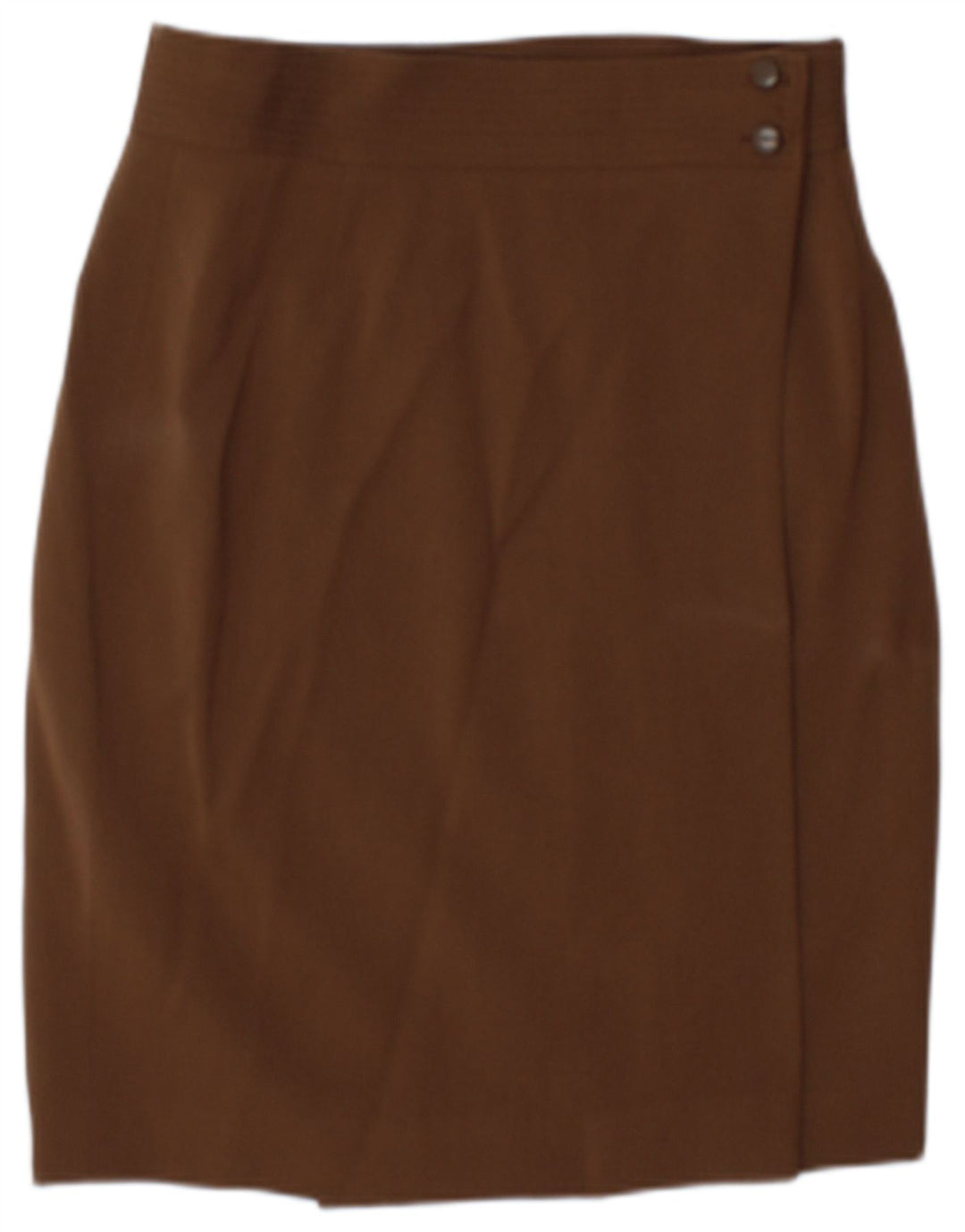 jupe portefeuille femme vintage US 8 Medium W25 laine brune