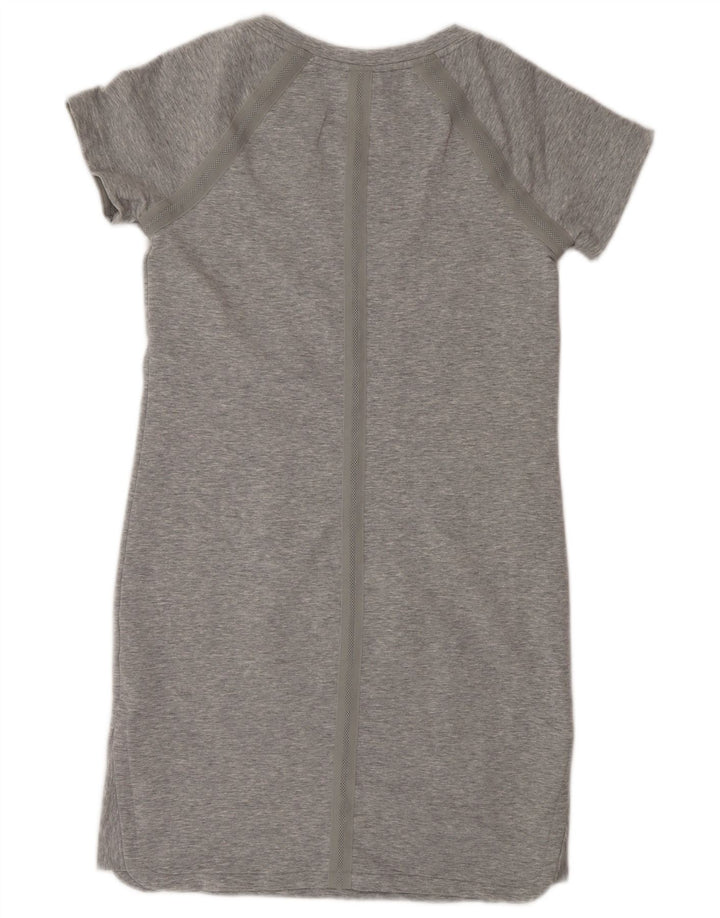 Athleta Robe T-Shirt Femme UK 40 Petit Gris Moucheté Polyester