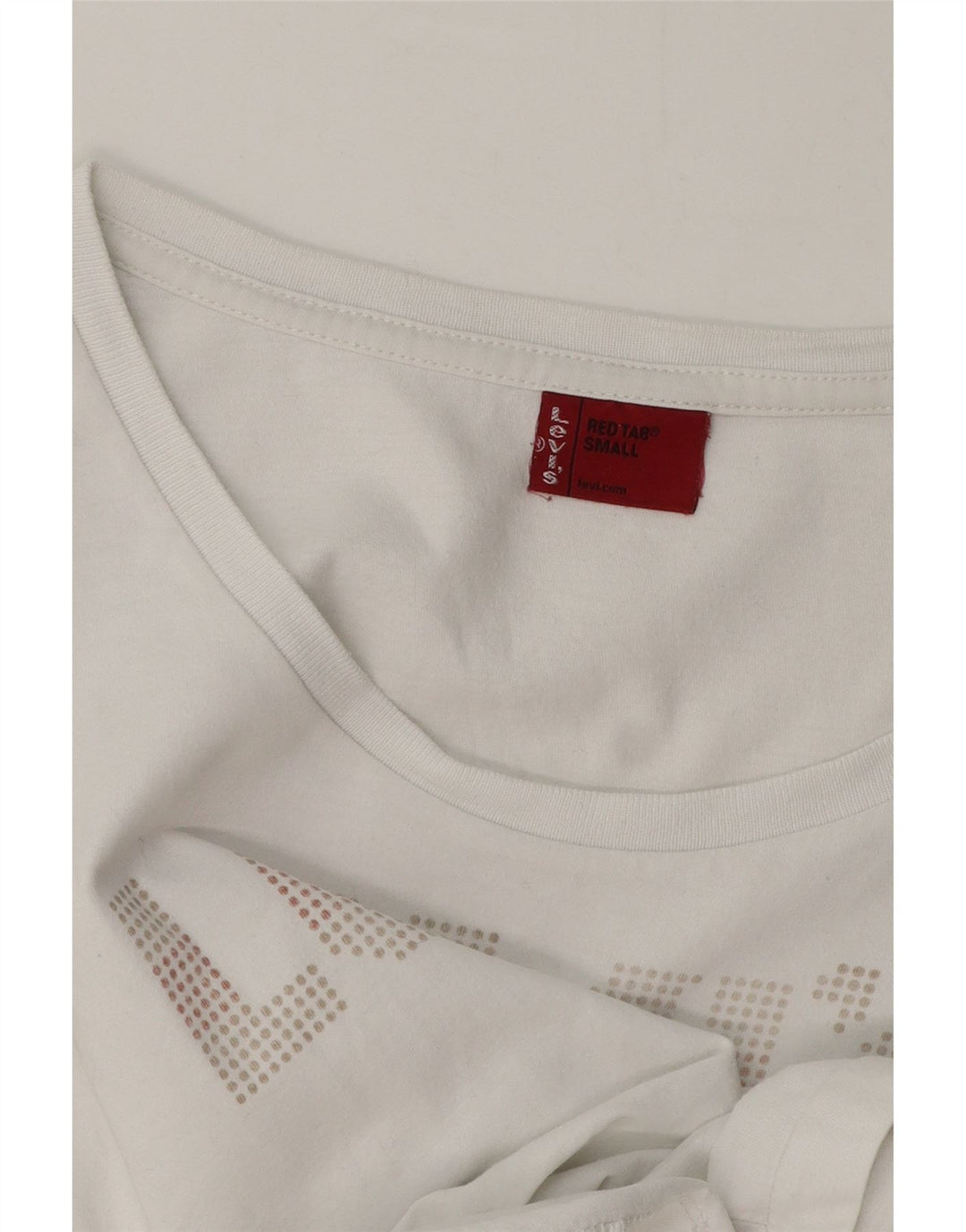 Levi's T-Shirt Graphique Femme UK 10 Small Blanc