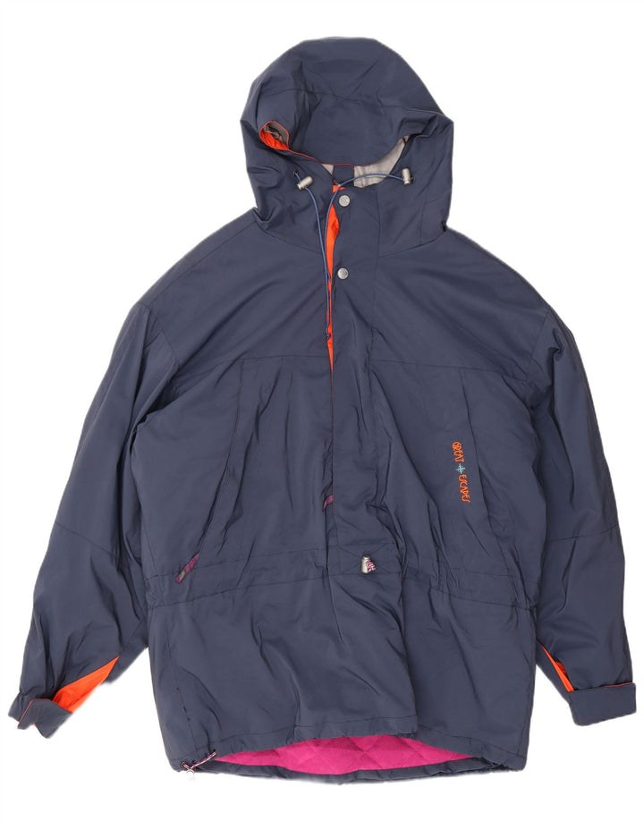 Great Escapes Veste de ski à capuche pour homme IT 54 2XL Bleu marine Polyester