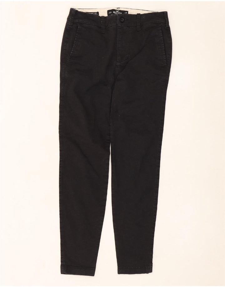 HOLLISTER Pantalon Chino Skinny Femme W26 L30 Noir Coton