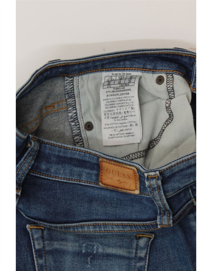 GUESS Jean Slim Femme W25 L27 Bleu Coton