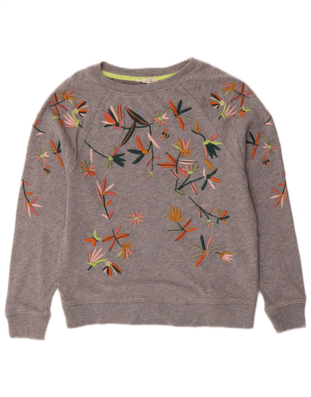 WHITE STUFF Sweat-shirt pour femme UK 6 XS Gris Floral Coton