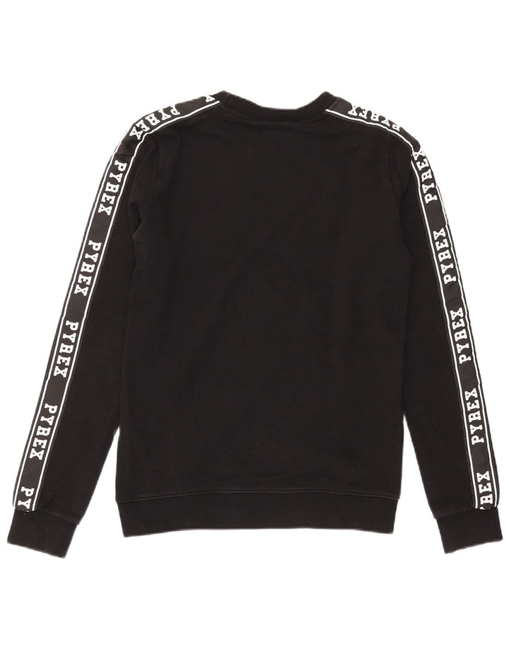 Pyrex Sweat-shirt graphique pour femme UK 6 XS Noir Coton