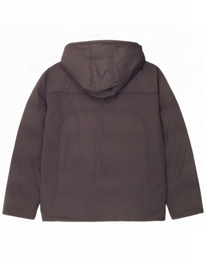 MC Kee's Veste matelassée à capuche pour homme UK 40 Large Gris Polyester