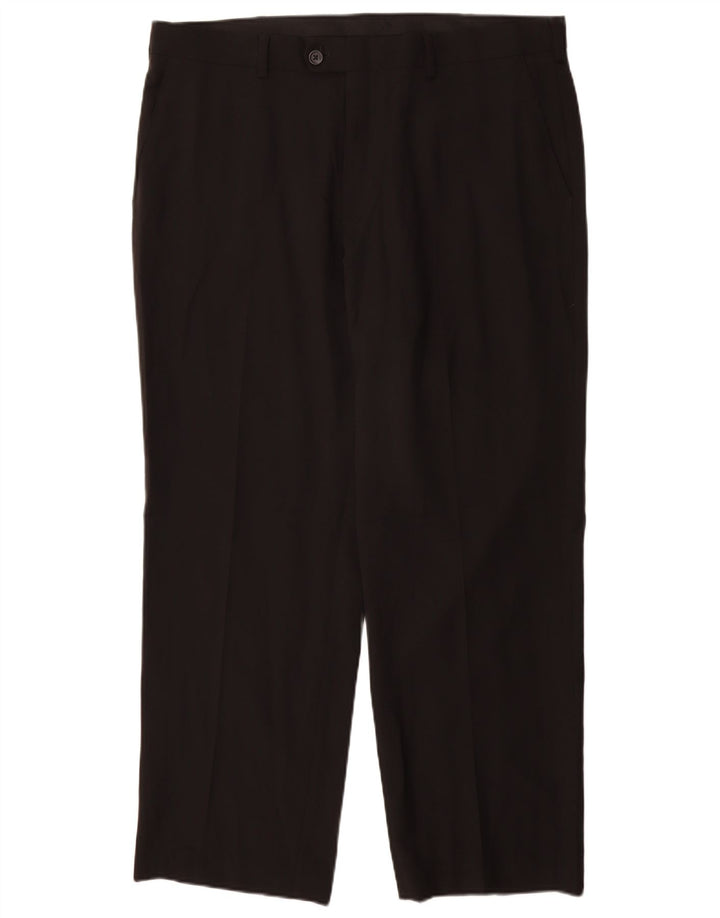 IZOD Pantalon de Costume Droit Homme W38 L30 Noir Polyester