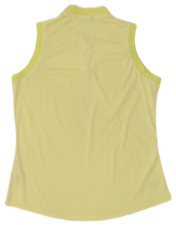 Adidas Débardeur Femme UK 14 Grand Jaune Polyester