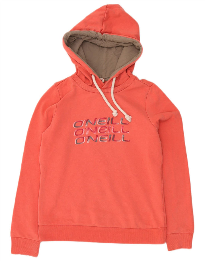 O'NEILL Pull à capuche graphique pour femme UK 14 Coton orange moyen