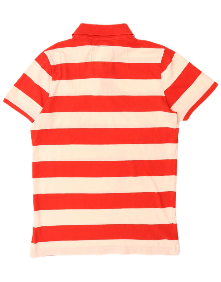 HOLLISTER Polo Homme Rayé Rouge Moyen