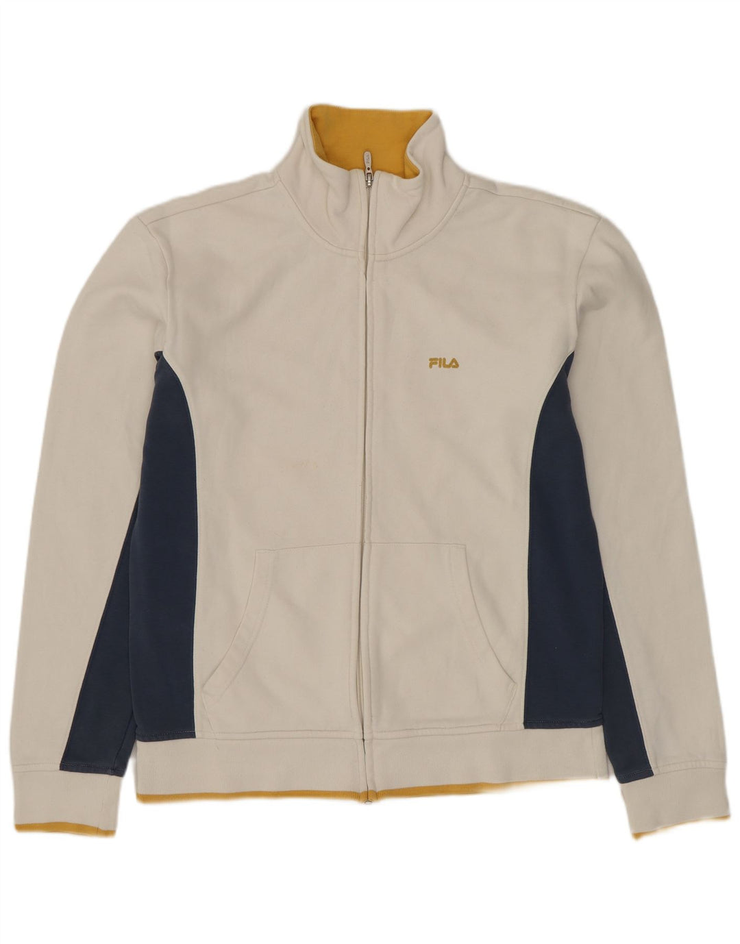 FILA Veste de survêtement pour homme Small Blanc Colourblock
