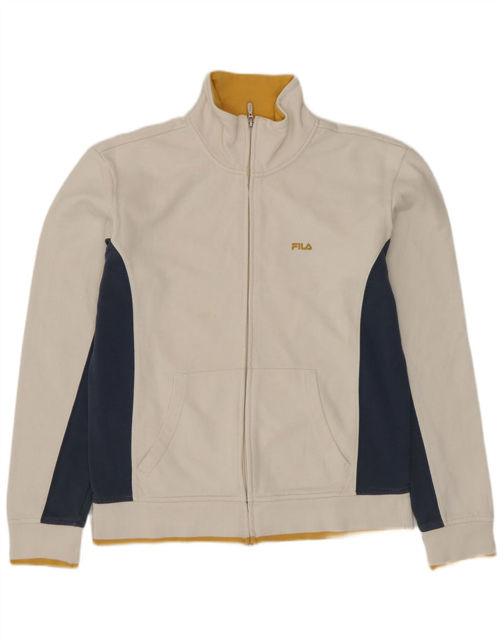 FILA Veste de survêtement pour homme Small Blanc Colourblock