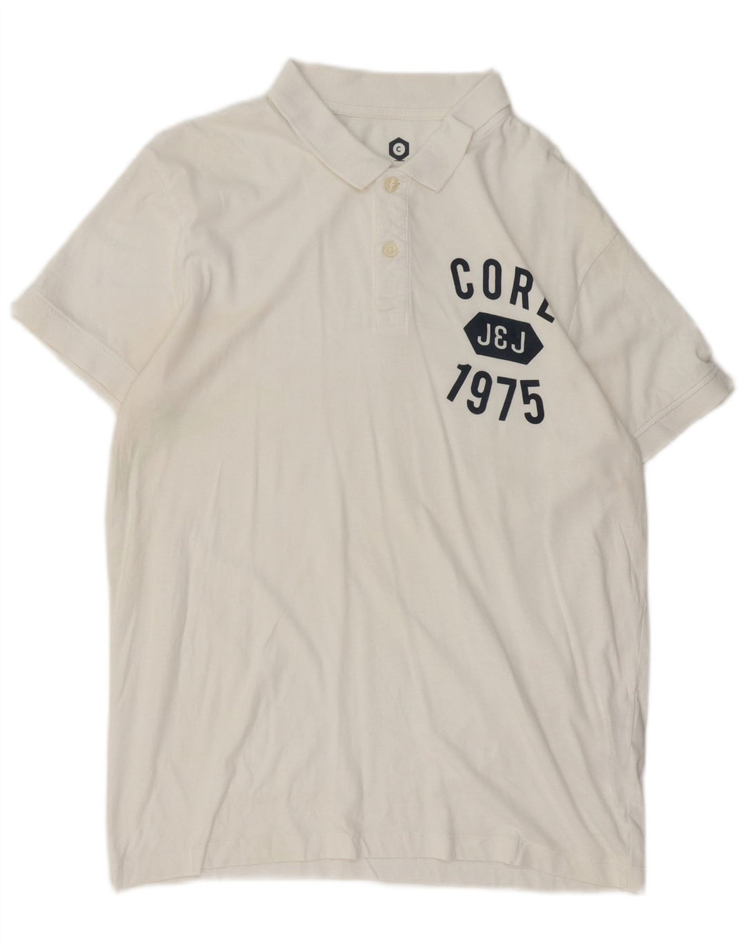 JACK & JONES Polo Core Graphic Homme Blanc Moyen Coton