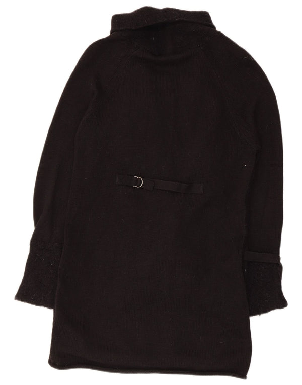 MINT VELVET Womens Longline Open Cardigan Sweater UK 10 Small Black Acrylic