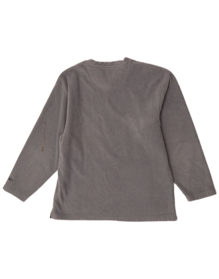 Reebok Pull Polaire Homme Large Gris Polyester