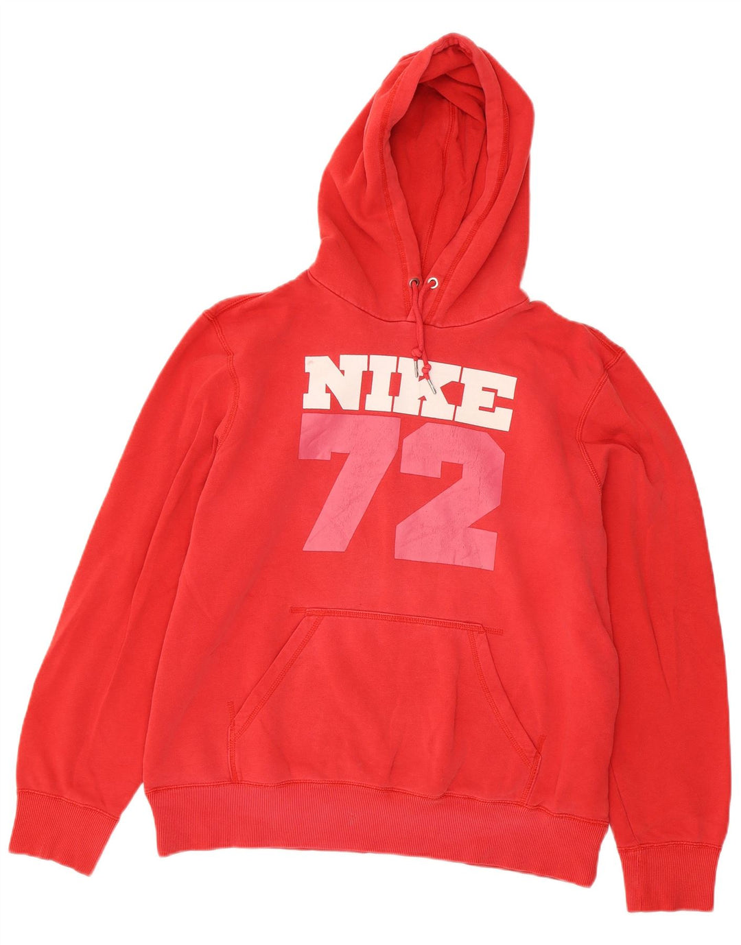 Nike Pull à capuche graphique pour homme en coton rouge Taille L