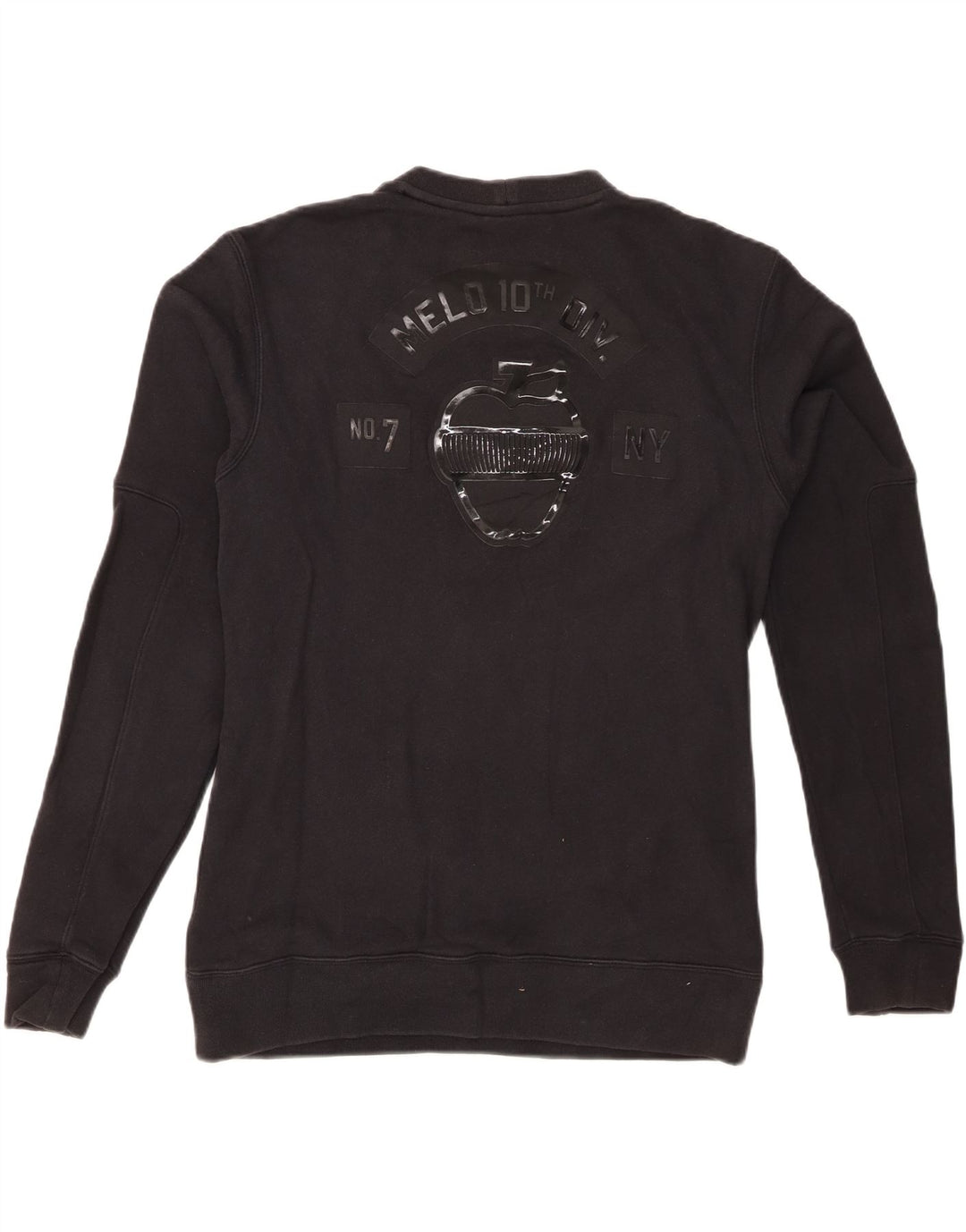 JORDAN Mens Graphic Sweatshirt Jumper Medium Black Polyester