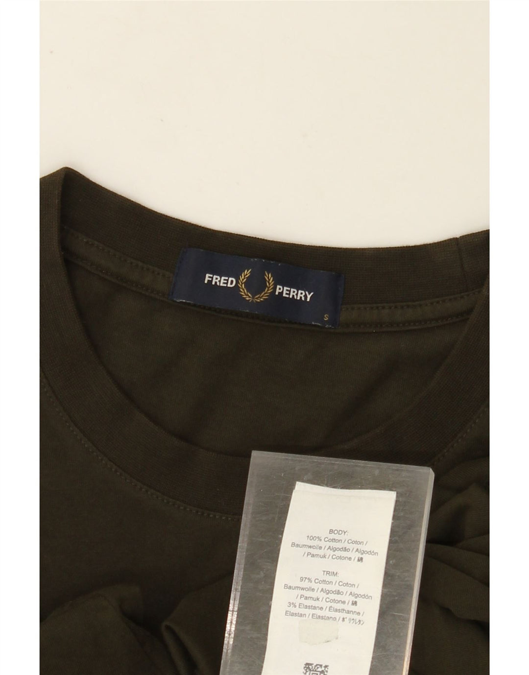 FRED PERRY T-Shirt Graphique Homme Petit Kaki Coton