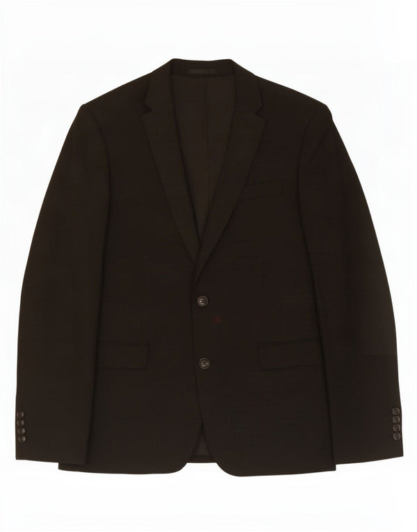 John Lewis Veste blazer à 2 boutons pour homme UK 40 Large Noir Polyester