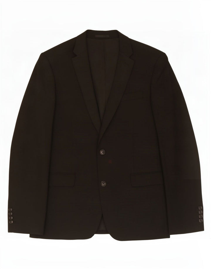 John Lewis Veste blazer à 2 boutons pour homme UK 40 Large Noir Polyester