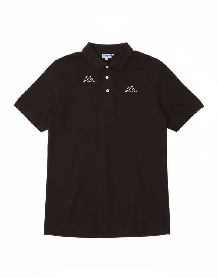 KAPPA Mens Polo Shirt XL Black Cotton