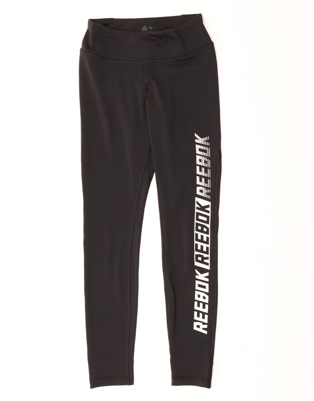 REEBOK Womens Graphic Leggings UK 4/6 XS Black