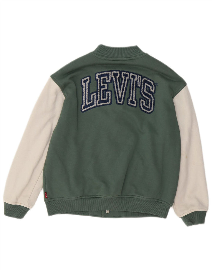Levi's Veste Varsity Graphique Garçon 7-8 Ans Coton Colorblock Vert