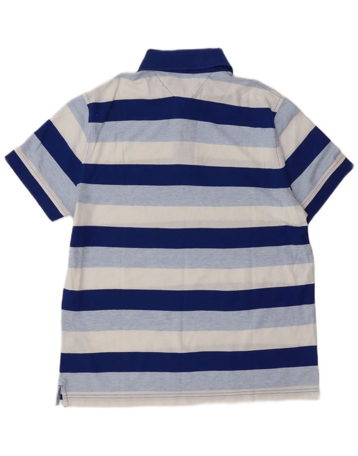 TOMMY HILFIGER Polo Homme Bleu Moyen Rayé Coton