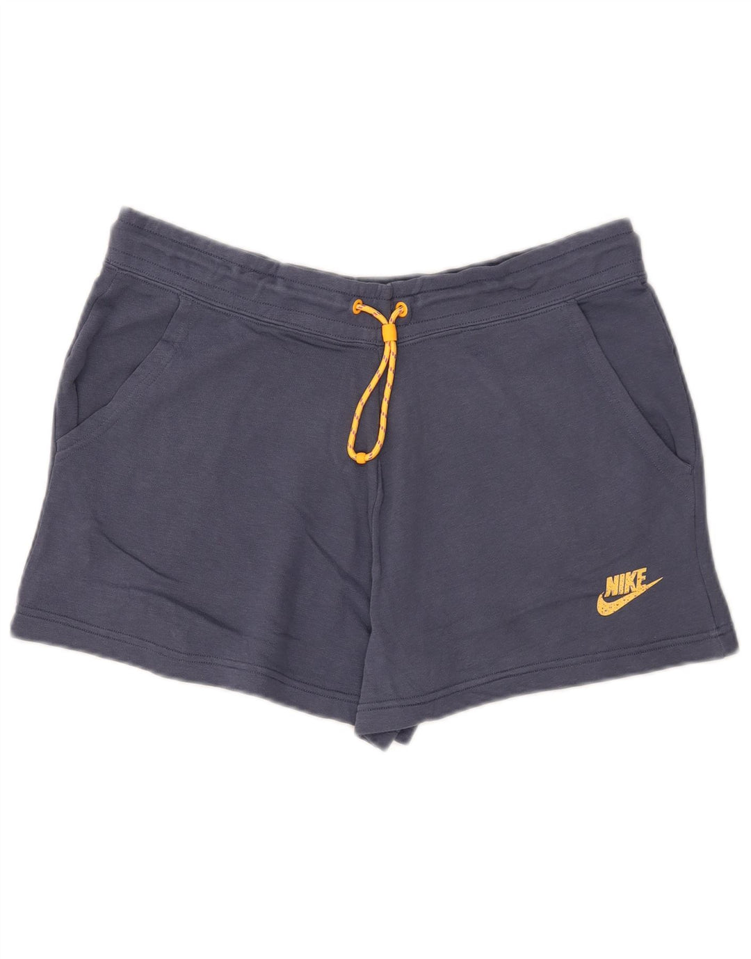 NIKE Short de sport pour femme UK 16 Large Bleu marine en coton